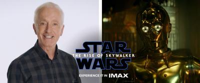 Anthony Daniels (left), C-3P0 (right), Star Wars: The Rise of Skywalker